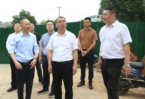 區委主要領導檢查防汛備汛工作
