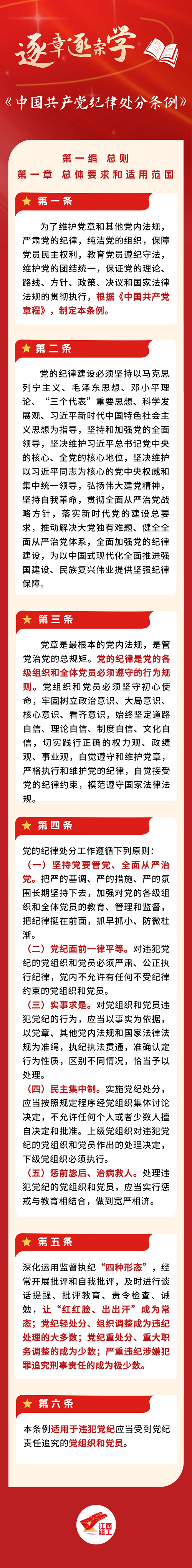 【黨紀學習教育】逐章逐條學《條例》① | 總體要求和適用范圍