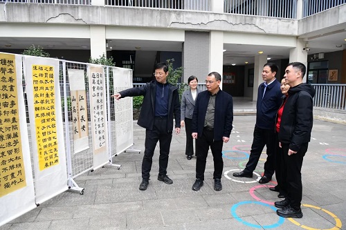 區主要領導檢查春季開學及校園安全工作