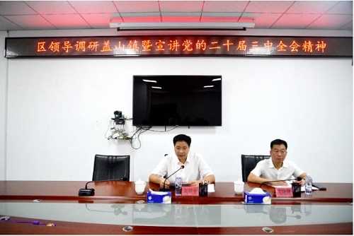 【強產業 優環境】區政府主要領導到蓋山鎮調研并宣講黨的二十屆三中全會精神