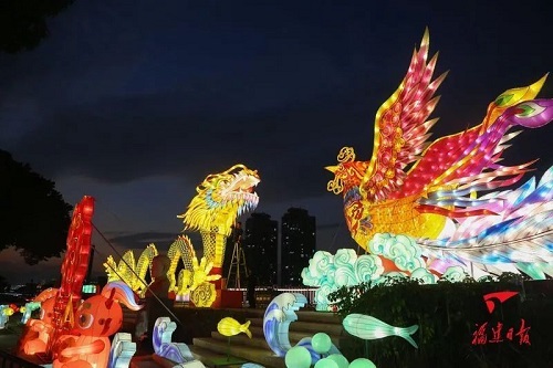 【網絡中國節·春節】福州年 最有福｜“龍耀閩江心 華彩熠滿倉”元宵燈會亮燈
