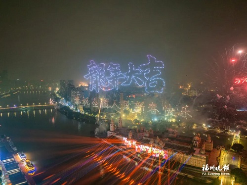【網絡中國節·春節】剛剛，龍來了！福州人刷屏！